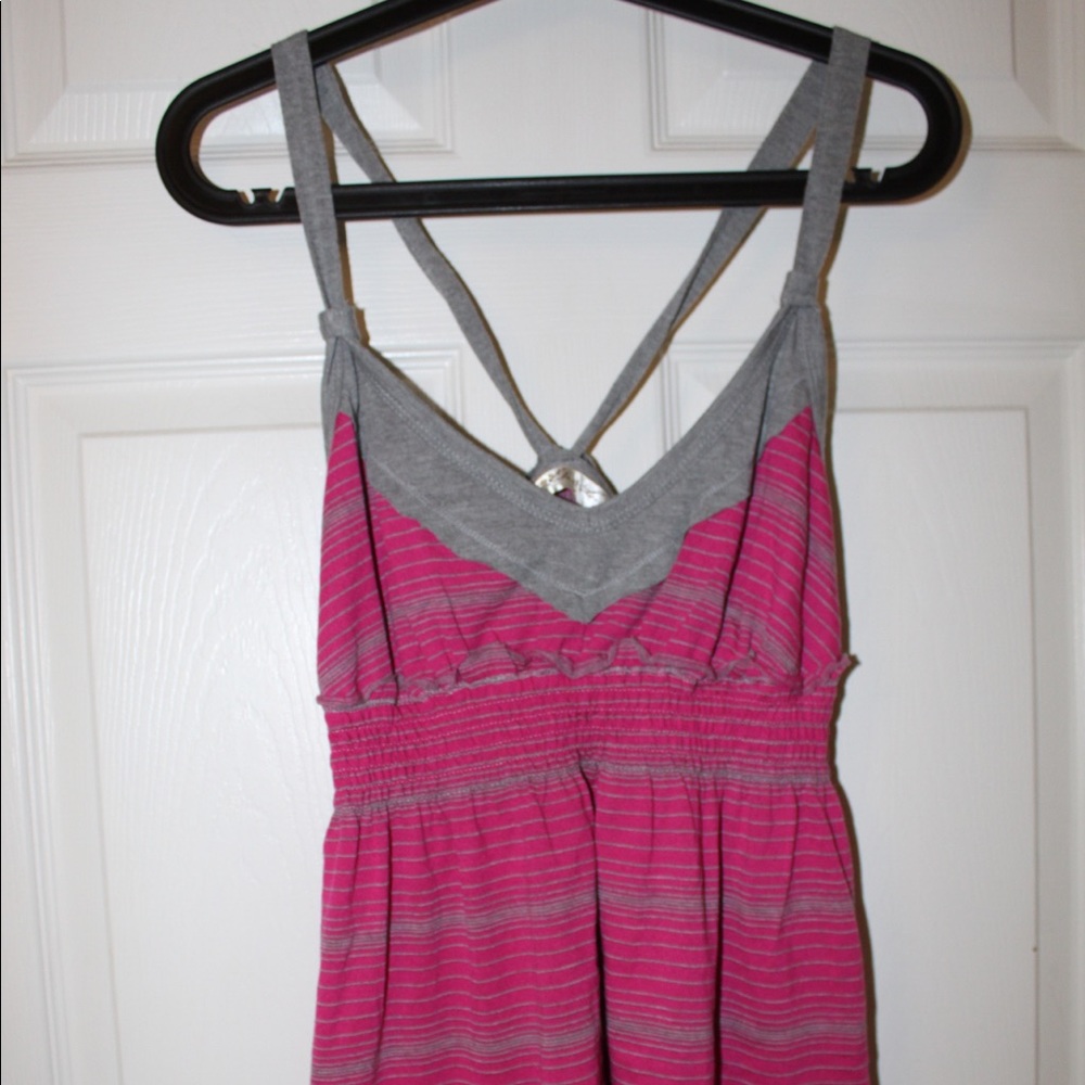 Pink and gray tank top